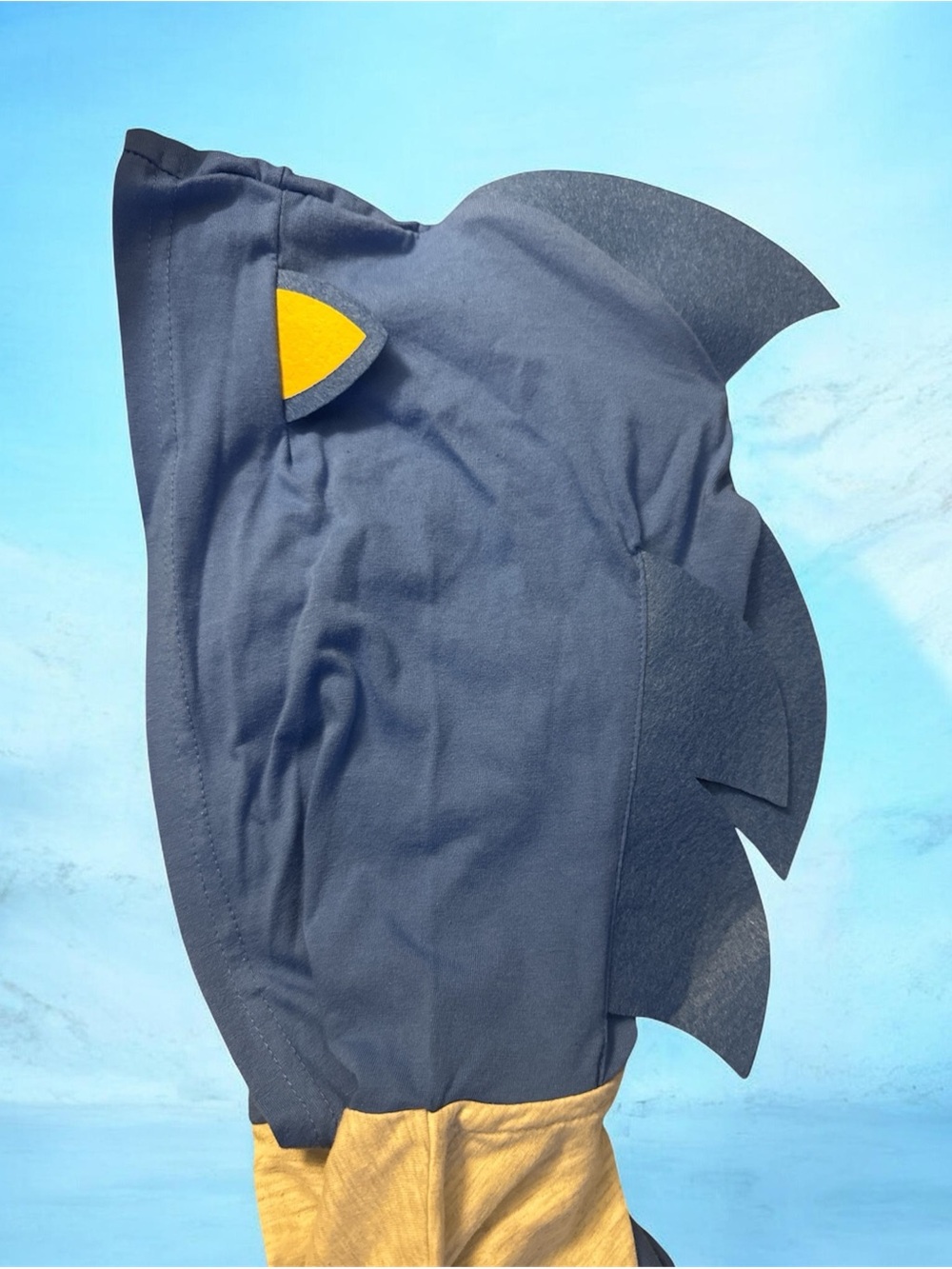 Sonic the Hedgehog Blue Kids Matching Set with Hood - Picture 3 of 4